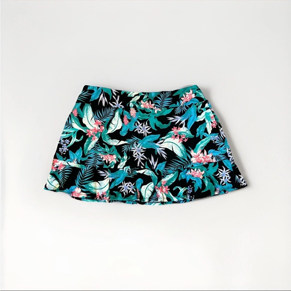 Tommy Bahama Skort Skirt Women’s XL Black Green Flounce Golf Tennis Pickleball